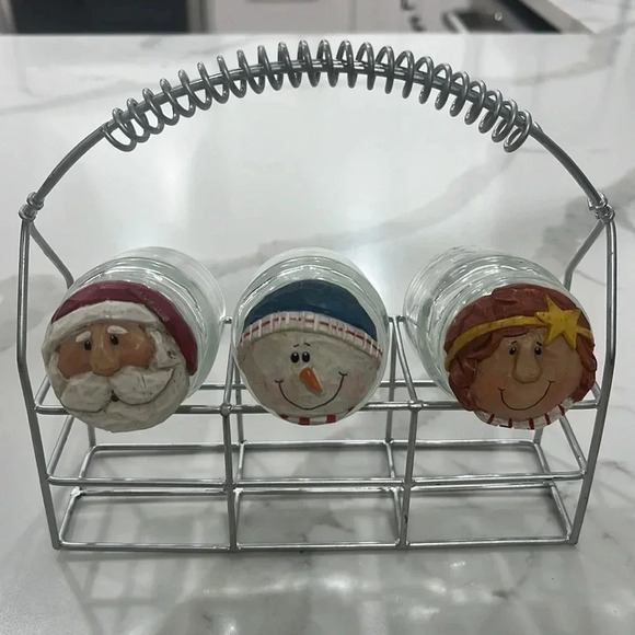 Eddie‎ Walker Apothecary Jar Set Angel Snowman Santa Midwest Cannon Falls - Picture 4 of 16